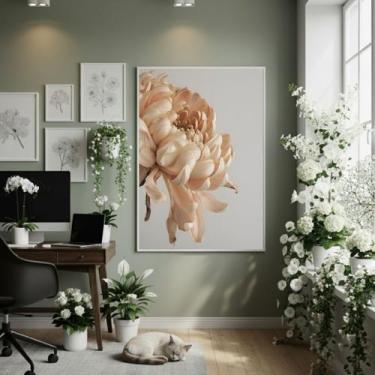 Imagem de Quadro Decorativo Marfim Vivo 70x50cm Mold Branca - Quadros On-line