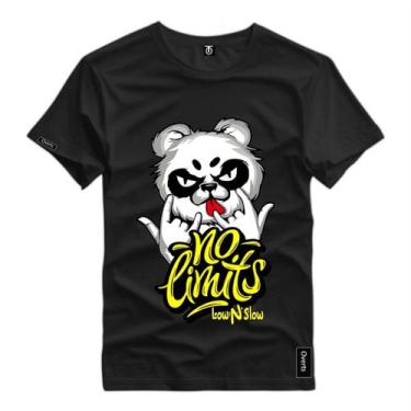 Imagem de Camiseta Personalizada Masculina Urso Style Branco Camisa Estampada Ba