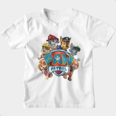 Imagem de Camiseta Infantil Algodão Personalizada Patrulha Canina - Techmalhas, 