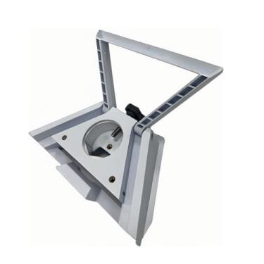 Imagem de MUSM Suporte 2 em 1 ajustável para mini poste de parede Starlink Suporte adaptador RV Telhado Varanda Uso externo Alumínio resistente