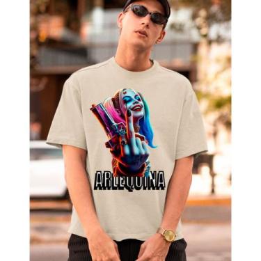 Imagem de Camiseta Unissex Arlequina Coringa Palhaço Style Camisa Personalizada 