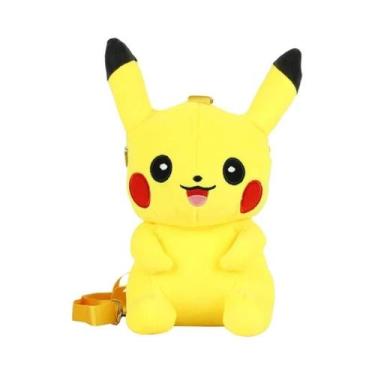 Imagem de Mochila De Pelúcia Pikachu Pokémon Infantil, Presente De Boneco De Des