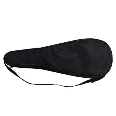 Imagem de Generic Bolsa de Raquete de Squash Acolchoada Leve, Resistente a Arranhões, Bolsa Com Alça Ajustável para Atletas Unissex (Preto)