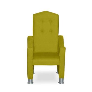 Imagem de Mini Cadeira Poltrona Infantil Troninho Decorativa Suede Amarelo - Kib