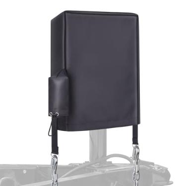 Imagem de SnowyFox Capa de tomada para RV 600D Oxford Tecido Elétrico Língua Jack Capa Impermeável Trailer Jack Protetor Ajustável com Anéis D RV Essentials Acessórios para Campistas, Trailer, Preto