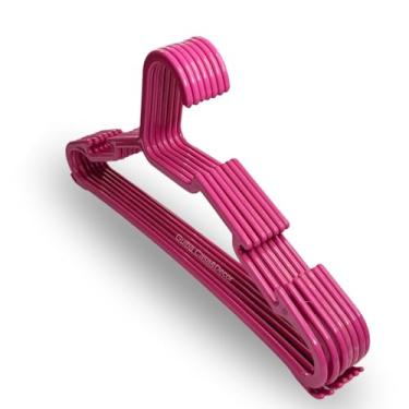 Imagem de Kit 100 cabide infantil para roupas de criança bebê cabides infantil rosa (20)