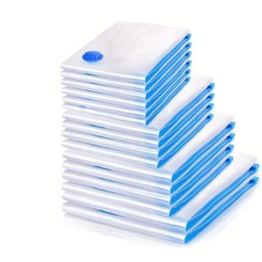 Imagem de Sacos de vácuo para viagem sacos de vedação a vácuo para compressão de bagagem e mala, sacos de armazenamento a vácuo economizadores de espaço - 60 x 40 cm - 6 peças