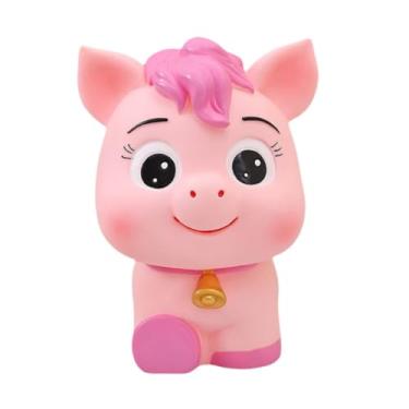 Imagem de Ｂｅｓｇａ Cofrinho em forma de cavalo, um lindo presente de aniversário para sua mesa ou escritório. Ideal para decorar estante, sala de estar, quarto ou, Rosa