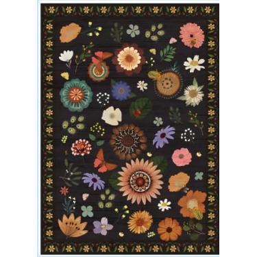 Imagem de Tapete de porta floral Cicool Tapete de entrada 2x3 Boho Lavável Pequeno Tapete Macio Antiderrapante Tapete Vintage Adequado para Entrada Interior Quarto de Crianças Quarto Banheiro