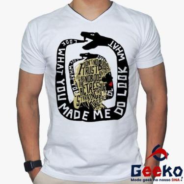 Imagem de Camiseta Taylor Swift 100% Algodão Pop Geeko, Branco gola v, G