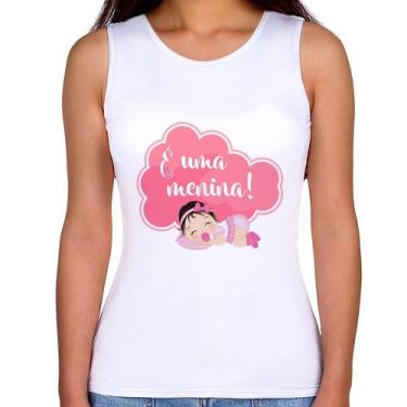 Imagem de Regata Feminina É uma uma menina - Foca na Moda, Branco, G