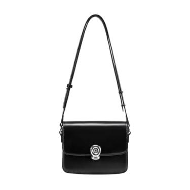 Imagem de LA FESTIN Bolsas de couro transversais para mulheres - Mini moderna para meninas, ideal para aniversário, trabalho, férias, macia, leve, Preto, Vintage