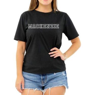 Imagem de Camiseta Faculdade Mackenzie Univ Presbiteriana Sp Feminina, M, Azul, 