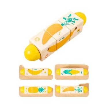 Imagem de Brinquedo De Quebra-Cabeça De Madeira Em Forma De Animais Para Criança