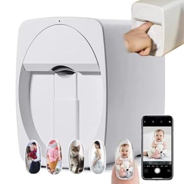 Imagem de Impressora de arte de unhas 3D portátil, mini máquina automática de pintura de unhas, controle WiFi/USB via aplicativo móvel, perfeita para uso doméstico e salão, ideal para entusiastas de arte em