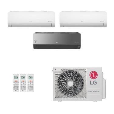 Imagem de Ar-Condicionado Multi Split Inverter LG 30.000 (2x Evap HW 12.000 + 1x Evap HW Artcool 18.000) Só Frio 220V
