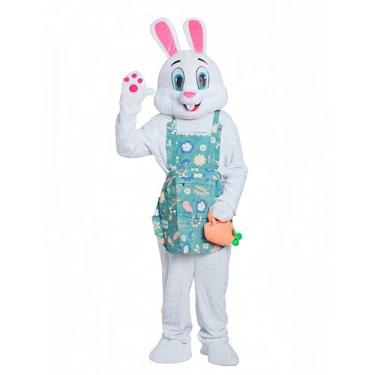 Imagem de GUIMIXH Coelho da Páscoa com bolsa verde lago colete colete colete de pelúcia mascote fantasia fantasia fantasia vestidos de festa roupas