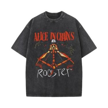 Imagem de Camiseta Vintage Masculina Da Banda De Rock Alice in Chains, Estilo Y2