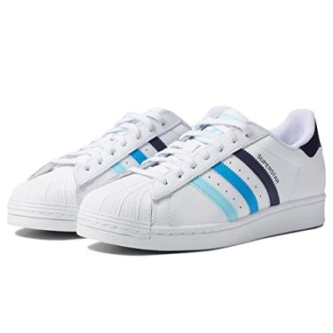Imagem de adidas Originals Superstar Tênis masculino, Branco/tinta/azul Bliss, 39