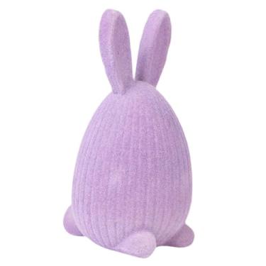 Imagem de Generic Estatueta de da Páscoa Flocado, Enfeite de Mesa Fofo, Estátua de da Páscoa para o Feriado, Roxo