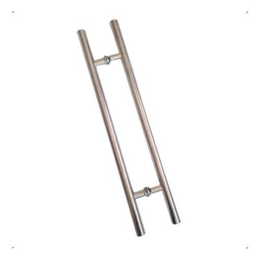 Imagem de Puxador Cromado Alumínio 60cm P/ Portas Portão Madeira Vidro - RR Inox