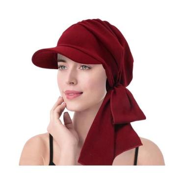Imagem de Chapéu Turbante De Moda Feminina Em Cor Sólida, Boné De Beisebol, Chap