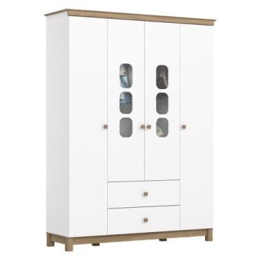 Imagem de Guarda Roupa Infantil Aconchego 4 Portas e 2 Gavetas - Móveis Henn, Br