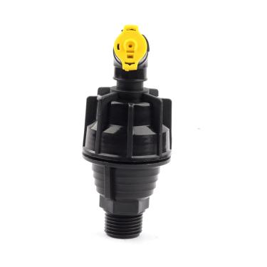 Imagem de HHHJQFAAT 1/5.1 cm Rosca macho aspersor de longa distância pulverizador rotativo de 360 graus agricultura jardim irrigação bocal (cor: amarelo) (amarelo)