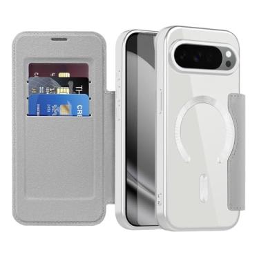 Imagem de Asuwish Capa de celular para Google Pixel 10 Pro XL carteira magnética com protetor de tela de vidro temperado flip porta-cartão de crédito bloqueio RFID acessórios robustos para celular Pixel10 10Pro