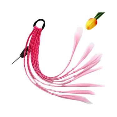 Imagem de Perucas Coloridas Para Meninas Com Rabo De Cavalo, Acessórios De Cabel