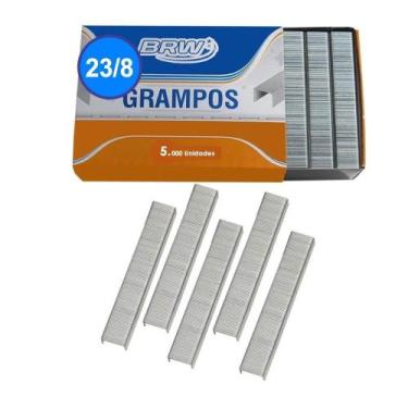 Imagem de Grampo 23/8 Para Grampear 20 A 50fls Galvanizado Brw 5000un