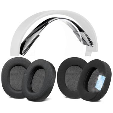 Imagem de SOULWIT Faixa De Cabeça + 2 Pares Almofadas Auriculares, Kit Reposição Para Steelseries Arctis 3/Arctis 5 (Não Compatível Com Outros Arctis), Fone Ouvido, Cabeça, Auriculares Malha E Gel Refrescante