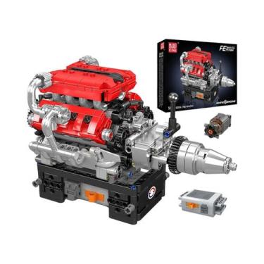 Imagem de Modelo De Carro De Blocos De Montar Motorizado Com Motor Elétrico LSX4