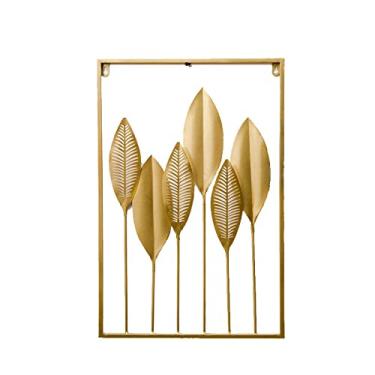 Imagem de U5GAAALPPQ9 Arte de parede de metal 3D folha de ginkgo/orelha de trigo/folhas de bananeira pontiagudas decoração de parede decoração de parede para casa escritório sala de estar banheiro jardim
