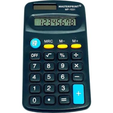 Imagem de Calculadora de Bolso, Masterprint, MP 1031, 8 Dígitos,. Preto, Pilha/Solar, Unidade