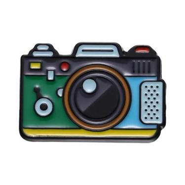 Imagem de Broche De Esmalte Vintage Retrô De Câmera Para Amantes De Fotografia, 