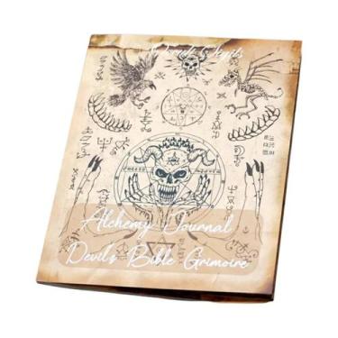 Imagem de Grimoire De Bruxaria Gótica, Livro Das Sombras De 77 Páginas, Kit Com 