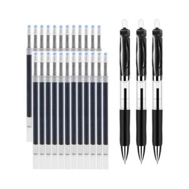 Imagem de Conjunto De 43 Canetas Gel E Refil Kawaii 05 Mm Tinta Preta, Vermelha 