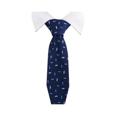 Imagem de Gravata Masculina Slim Paisley De 36 Cores, Luxuosa, Azul Vintage, Par