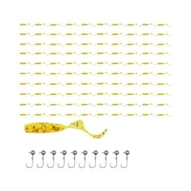 Imagem de Iscas Artificiais De Plástico Macio De 4cm, 100 Peças, JYJ Lure Grub M