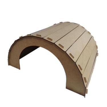 Imagem de Toca Iglu Pet Grande Morapet para Coelhos Roedores e Répteis Cor:Cru, 