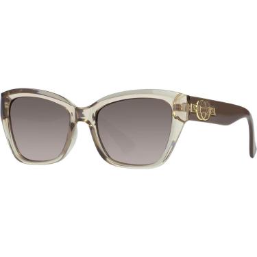 Imagem de Óculos de Sol Feminino Quadrado Marrom Translúcido Com Dourado Polarizado Proteção UV400 VH 6478-Feminino