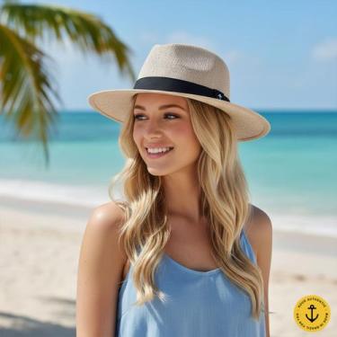Imagem de Chapéu de Juta Kouk Authentic Agro Estiloso Sol Verão Feminino