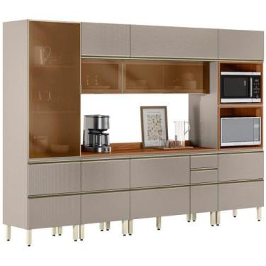 Imagem de Cozinha Modulada 6 Pecas 310 cm Vidro DP3101 Demartez - Demartêz, Nogu