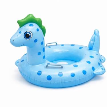 Imagem de Boia Infantil Inflável 70cm Unicórnio ou Dinossauro – Com Alças Laterais – PVC Resistente – Piscina e Praia – Crianças +3 Anos (Dinossauro)
