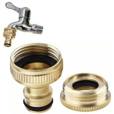 Imagem de Conector De Torneira De Latão 1/2 3/4, Adaptador De Mangueira De Cobre
