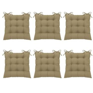 Imagem de Kit 6 Peças Futton 40x40cm Diversas Cores Futon Macio Para Cadeiras Ba