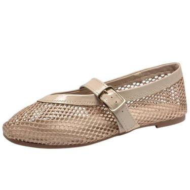 Imagem de Sapatilha Feminina Moderna Tela Conforto Casual Mississipi, Marfim, 36