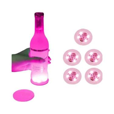 Imagem de Conjunto De 5 Porta-copos Luminosos LED Para Festas, Casamentos, Bares