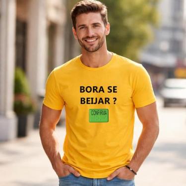 Imagem de Camiseta Masculina Bora Se Beijar Lançamento Novidade Oferta - Agil, A